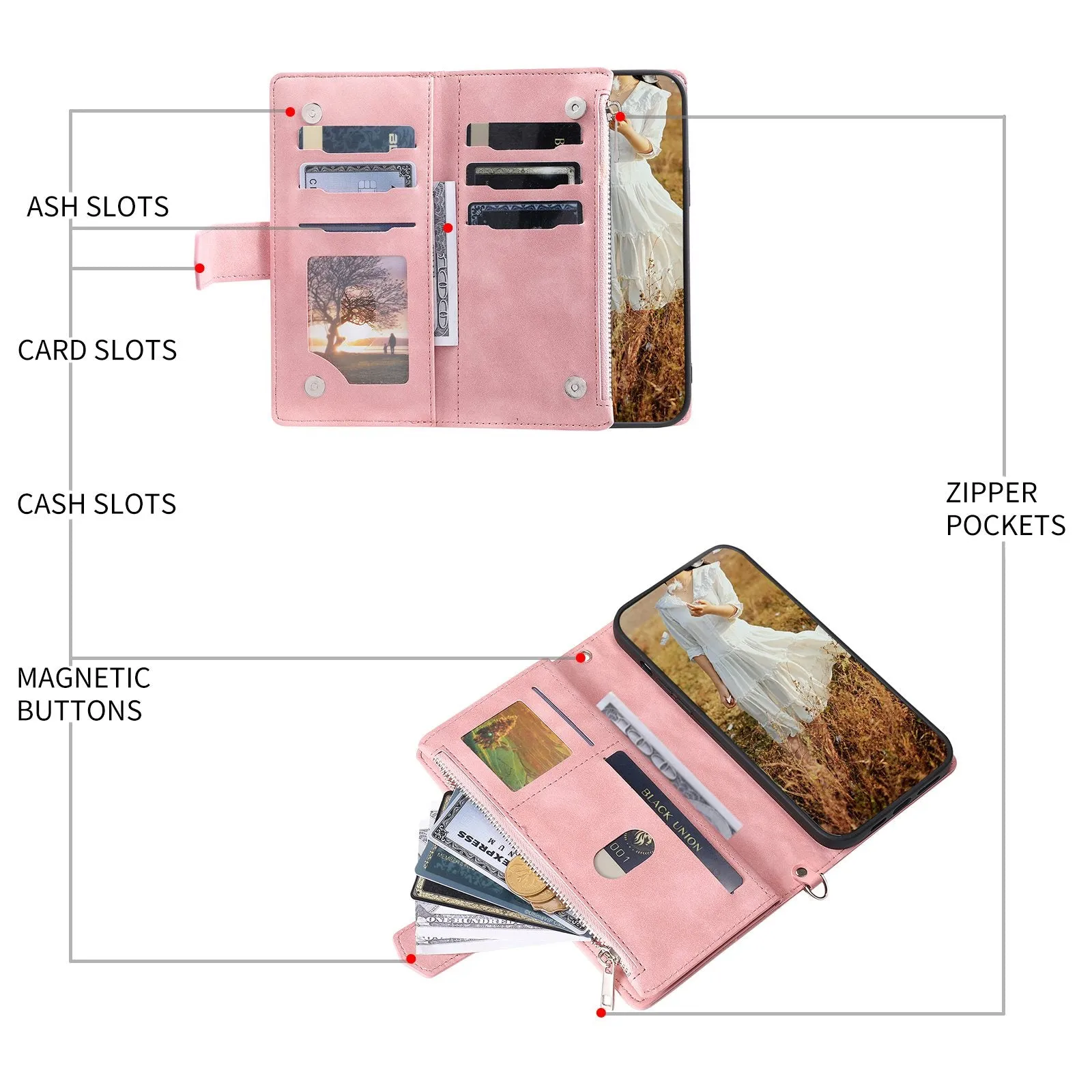 005 Style For Samsung Galaxy A52 4G / 5G / A52s 5G, Rhombus Texture PU Leather Stand Phone Case Zipper Pocket Wallet Style Shell with Strap